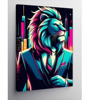 Kanvas Tablo Neon Aslan