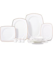 KORKMAZ A8097 ZENA COLLECTİON 60 PARÇA YEMEK TAKIMI (Beyaz)