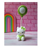 Sanrio Hello Kitty Tasarımlı Şarzlı Çocuk Odası Masa Lambası (Yeşil)