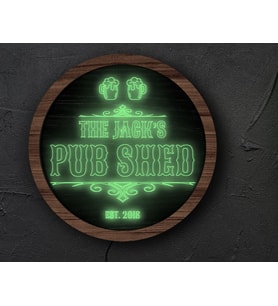 BK Gift Kişiye Özel Led Işıklı Yuvarlak Bar Tabelası, Işıklı Tabela, Bar Dekorasyonu, Duvar Dekoru, Home Bar Tabela-30