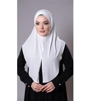 Krem Pratik Hazır Geçmeli Tesettür Eşarp Sandy Kumaş Yırtmaçlı Düz Hijab 2310_40