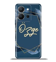 Vivo Y36 Kapak HD Renkli Dizayn Silikon Kılıf Kişiye Özel İsim - Uzay Mavisi