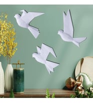 Selim Dekor Mouette 3'lü Dekoratif Kuş Beyaz
