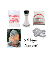 5+İ Yerlerde Tuz Lambası Seti, Sağlıklı ve Sıcak Atmosfer Yaratır (Krem)