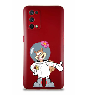 Realme 7 Pro Soft Premier Kapak Sandy Tasarımlı Silikon Kılıf - Mürdüm (Şeffaf)