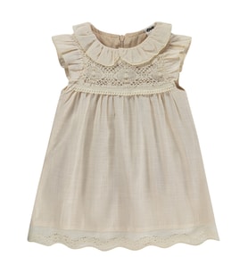 Civil Baby Bebek Yaka Dantelli 6-18 Ay Elbise - Bej