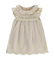 Civil Baby Bebek Yaka Dantelli 6-18 Ay Elbise - Bej