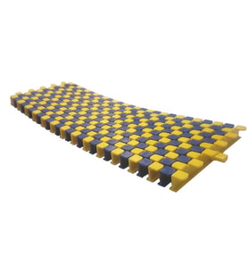 20 Cm Kare Model Renkli Havuz Taşma Izgarası Tek Geçme Sarı/Lacivert (Sarı-Lacivert)