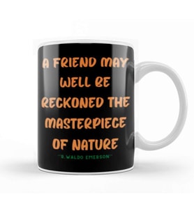 Friendship Quotes Gift Ralph Waldo Emerson Kupa Bardak Porselen