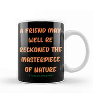 Friendship Quotes Gift Ralph Waldo Emerson Kupa Bardak Porselen