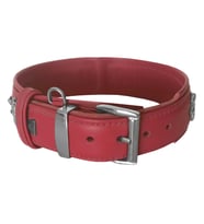 Markapet Deri Parlak Taşlı Köpek Boyun Tasması 28-32 cm X-Small Kırmızı