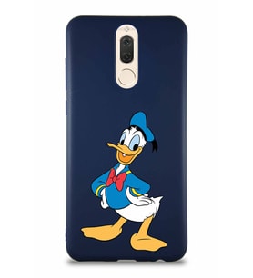Huawei Mate 10 Lite Soft Premier Kapak Donald Duck-C Tasarımlı Silikon Kılıf - Lacivert (Şeffaf)