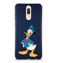 Huawei Mate 10 Lite Soft Premier Kapak Donald Duck-C Tasarımlı Silikon Kılıf - Lacivert (Şeffaf)