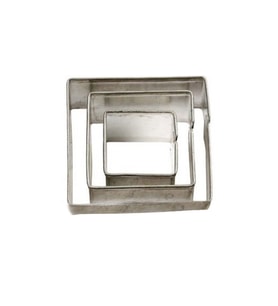 Kek Kurabiye Ve Pasta Kalıbı Metal Kare 3 Lü Set 021