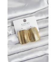 Gold Renk Pirinç Vintage Esintili Statement Küpe TJ-BKP11736