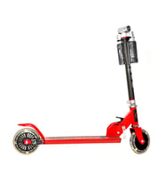 120 mm Silikon Teker, Boy Ayarlamalı Katlanır Metal Scooter (Kırmızı)