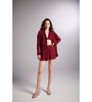 Beli Lastikli Bağlamalı Comfy Büstiyer Bordo