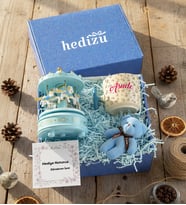Kişiye Özel Unicorn Desenli Hediye Kutusu - Kişiye Özel T Kupa, Atlı Karınca Müzik Kutusu, Peluş Anahtarlık Doğum Günü Hediyesi