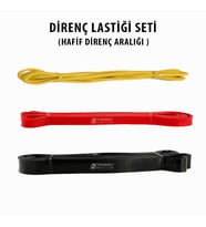 Powerband Direnç Lastiği ve Egzersiz Bandı Hafif Direnç Seti 3 Adet