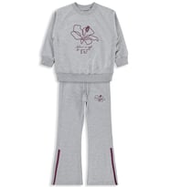Mışıl Kids Paça Yırtmaçlı 6-9 Yaş Eşofman Takımı - Pembe