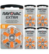 Rayovac Extra 13 Numara İşitme Cihazı Pili (5 Paket x 6 Adet = 30 Adet Pil)