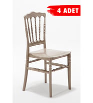 4 Adet Miray Cappucino Sandalye / Balkon-Bahçe-Mutfak