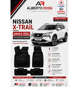 NISSAN X-TRAİL E-POWER 2022 - 2026 Araca Özel Kauçuk 3D Profesyonel Oto Paspası