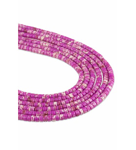 4X3 MM Rondela Varisit Doğal Taş Dizi (Mor)