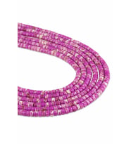 4X3 MM Rondela Varisit Doğal Taş Dizi (Mor)