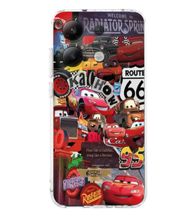 Xiaomi Redmi Note 13 4G Uyumlu McQueen Desenli Şeffaf Telefon Kılıfı