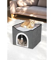 Sevimli Katlanır Taşınabilir Çok Fonksiyonlu Kapalı Kedi Evi Yatağı FÜME