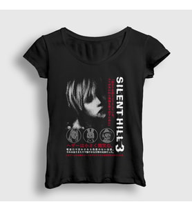 Presmono Kadın Siyah Heather Mason Silent Hill 3 T-Shirt 543089tt