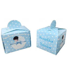 LOKUMLUK KARTON HOŞGELDİN BEBEK MAVİ PK:25-