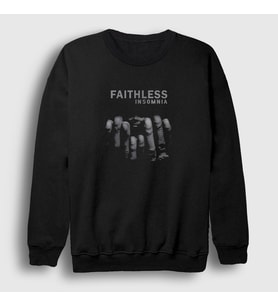 Presmono Unisex Siyah Insomnia Maxi Jazz Faithless Sweatshirt 458781tt