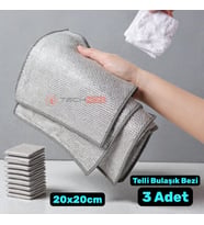 Technow  Telli Bulaşık Bezi Mutfak Banyo Bezi Kir Pas Sökücü Telli Temizlik Bezi 3 Adet