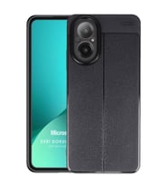Microsonic Realme 12 Lite Kılıf Deri Dokulu Silikon Siyah (Siyah)