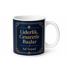 İsme Özel Başkan Yazılı Kupa Bardak Hediye Özel Tasarım Baskılı Porselen