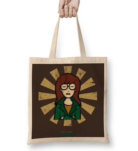Daria Retro Japanese Bez Çanta Uzun Saplı