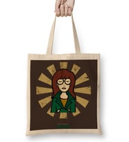 Daria Retro Japanese Bez Çanta Uzun Saplı