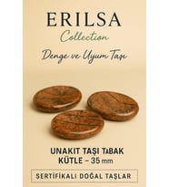 Sertifikalı Unakit Taşı Kase 35 mm - Doğal Denge ve Uyum Taşı (Çok Renkli)