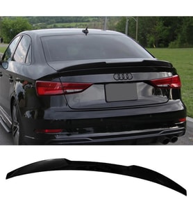 Audi A3 M4 Bagaj Üstü Spoiler Parlak Siyah Spoyler Plastik İthal 2014-2020