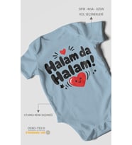 Halam Da Halam! Kısa Kollu Bebek Body %100 Pamuk
