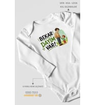 Bekar Dayım Var Uzun Kollu Bebek Body %100 Pamuk
