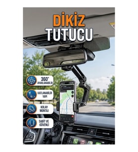 Dikiz Aynası Montajlı Ayarlanabilir Katlanabilir Araç Telefon Tutucu – Navigasyon Standı