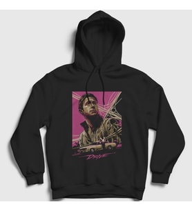 Presmono Unisex Siyah Ryan Gosling Drive Kapüşonlu Sweatshirt 440057tt
