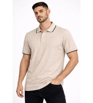 Turbulance Polo Yaka Kısa Kol Erkek Yaka Detay Tişört - 7603