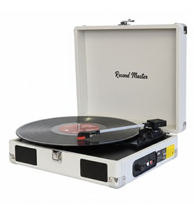 Record Master RM-311 Açık Gri Renkli Pikap - Tüm Plaklar İle Uyumlu - Power Bank lere Bağlanarak Kullanılabilme (Karışık)