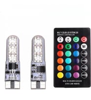 12 Led Rgb T10 Kumandalı Çakarlı Park Ampülü Carub (Çok Renkli)