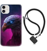 Apple iPhone 11 12 13 Mini Kılıf Boyun Askılı Silikon Kartal 1622