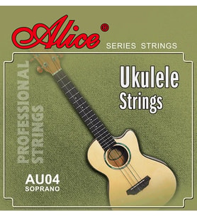 Alice AU04 Ukulele Tel Seti - Modified Nylon (Eğitim - Parlak Ton)  Modifiye Edilmiş Naylon Yapı, Parlak Ada Sesi ve Yumuşak Çalım Hissi  Uyum: Soprano ve Concert Ukulele Modelleri (4'lü Tam Takım Set)